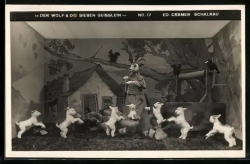 AK Sonneberg / Thür., Neue Spielzeugschau 1935, Das Deutsche Märchen, Der Wolf & die sieben Geisslein