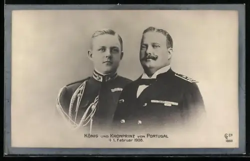 AK König und Kronprinz von Portugal in Galauniform