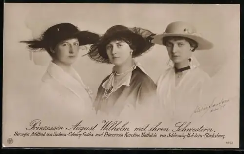 AK Prinzessin August Wilhelm mit Herzogin Adelheid von Sachsen-Coburg-Gotha