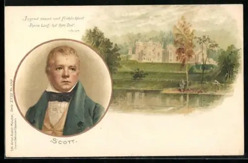 Lithographie Portrait Scott