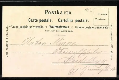 Künstler-AK Gemälde Der Rütlischwur nach Stückelberg, Text