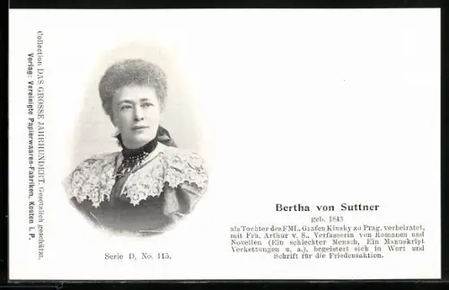 AK Portrait Bertha v. Suttner