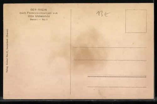 Künstler-AK Otto Ubbelohde: Braubach /Rhein, Die Marksburg