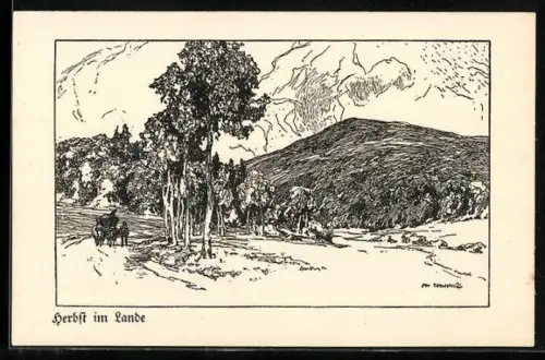 Künstler-AK Ubbelohde: Herbst im Lande