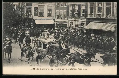 AK De Koningin op weg naar de Staten-Generaal