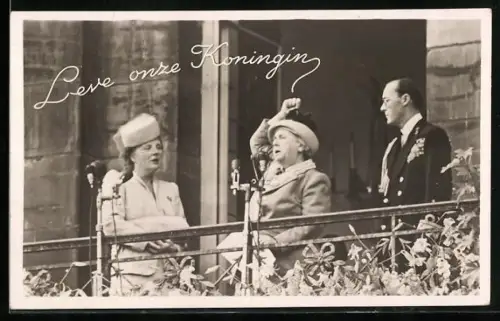 AK Koningin, Prinses Wilhelmina 1948, Leve onze Koningin