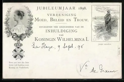 AK Koningin Wilhelmina I., Jubileumjaar 1898