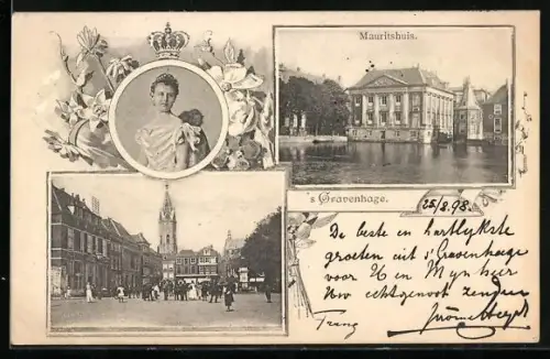 AK `s Gravenhage, Mauritshuis, Koningin