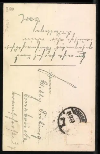 AK Kleine Skiläuferin mit Tannenzweigen, Weihnachtsgruss