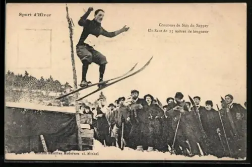 AK Sport d`Hiver, Concours de Skis du Sappey, Un Sauit de 25 mètres de longeur