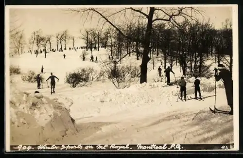 AK Montreal, P. Q., Winter Sports on Mt. Royal, Ski
