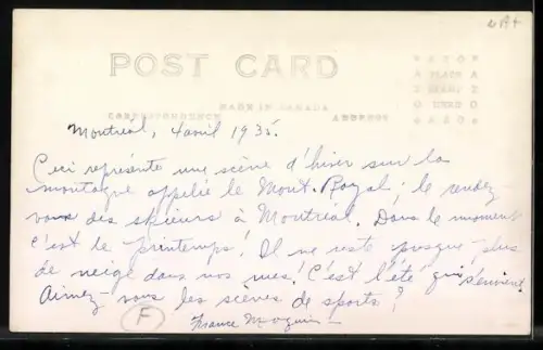 AK Montreal, P. Q., Winter Sports on Mt. Royal, Ski