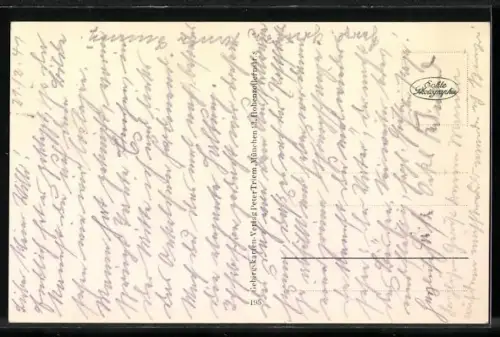 AK Drei Skiläufer beim Geländesprung