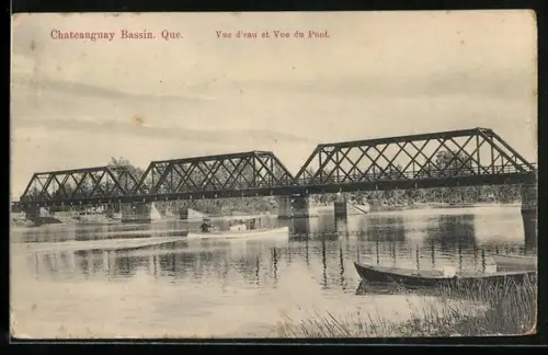 AK Chateauguay /Quebec, Chateauguay Bassin, Vue d`eau et Vue du Pont