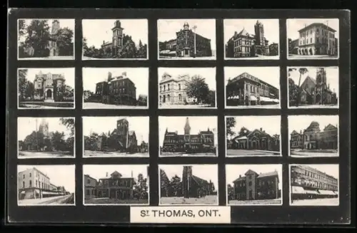 AK St. Thomas /Ontario, Church, Train Station and Buildings