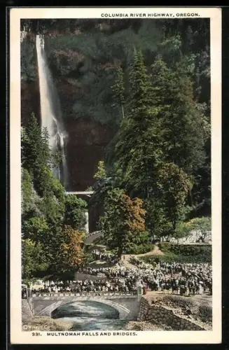 AK Multnomah Falls, OR, The Dedication of Columbia River Highway 1916
