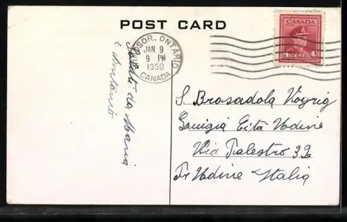 Künstler-AK Windsor /Ontario, St. Angela Merici Church and Community Youth Centre