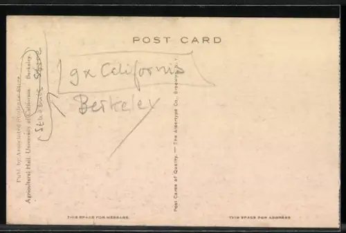 AK Berkeley, CA, Agricultural Hall of the University of California