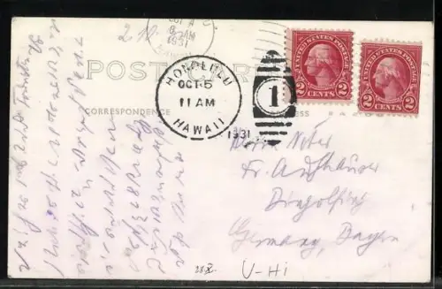 AK Honolulu, HI, View of the city from Punchbowl