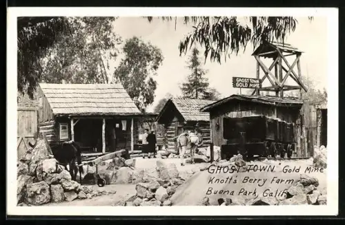 Foto-AK Buena Park, CA, Ghost Town, Gold mine, Knott`s Berry Farm