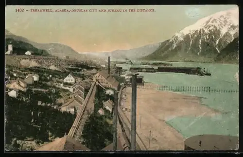 AK Treadwell, AK, Douglas City and Juneau in the distance