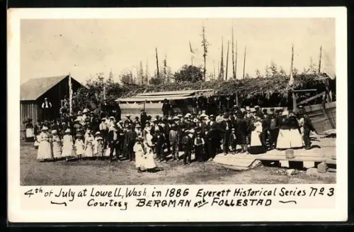 AK Everett, WA, 4th of July at Lowell, Wash. in 1886