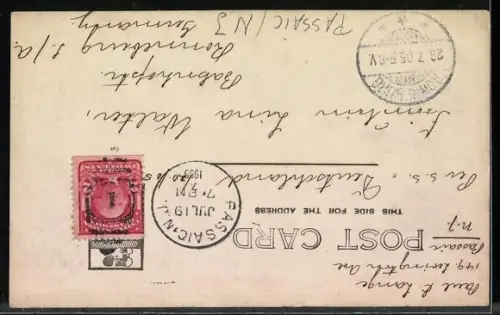 Foto-AK Passaic, NJ, View of a Building 1905