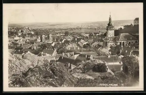 AK Nikolsburg, Teilansicht, Kostel