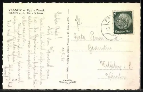 AK Vranov n. Dyji, Zámek
