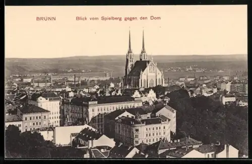 AK Brünn, Blick vom Spielberg gegen den Dom