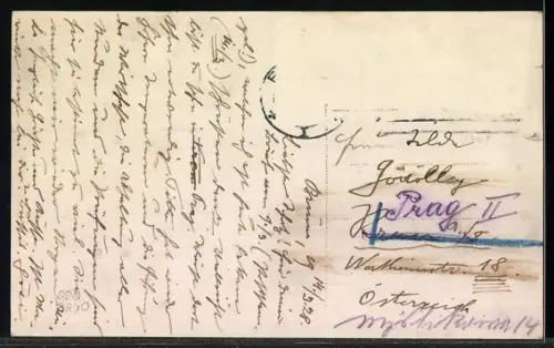 AK Brünn, Schreibwald mit Brücke