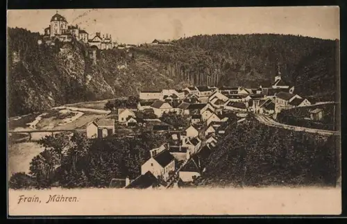 AK Frain /Mähren, Panorama mit Kirche