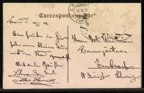 AK Frain /Mähren, Panorama mit Kirche