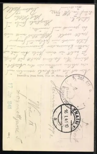 AK Znaim a. d. Thaya, Panorama mit Kirche