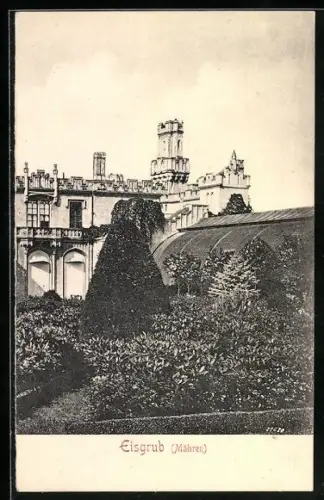 AK Eisgrub /Mähren, Blick zum Schloss