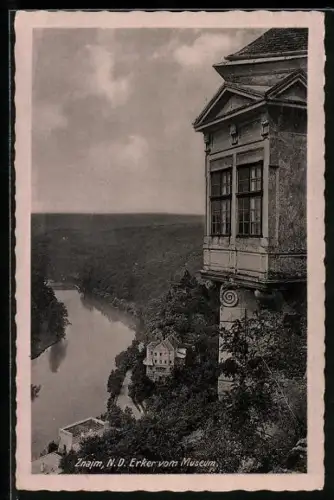 AK Znaim, Erker vom Museum