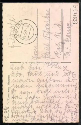 AK Znaim, Erker vom Museum