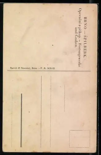 AK Brno, Spilberk, Opvení a príkop