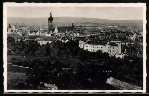 AK Budweis, Ortsansicht aus der Vogelschau