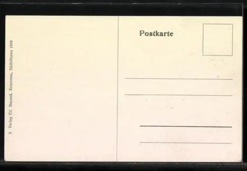 AK Krummau i. B., Ortsansicht mit Kirche und Schloss