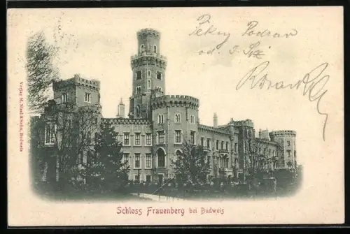 AK Frauenberg bei Budweis, Ansicht von Schloss Frauenberg