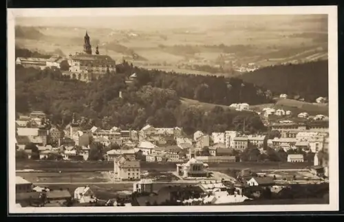AK Náchod, Panorama mit Schloss