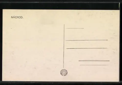 AK Náchod, Panorama mit Schloss