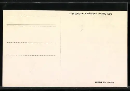 AK Náchod od západu, Panorama mit Schloss