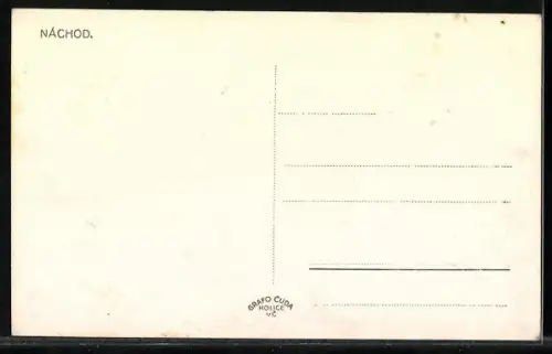 AK Náchod, Panorama mit Schloss