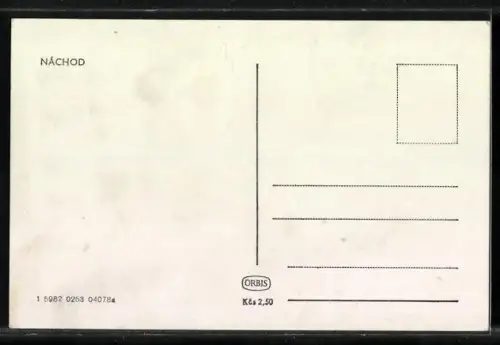AK Náchod, Panorama mit Schloss