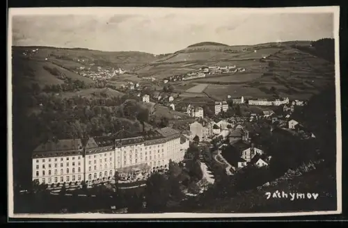 AK Jáchymov, Panorama mit Palace-Hotel