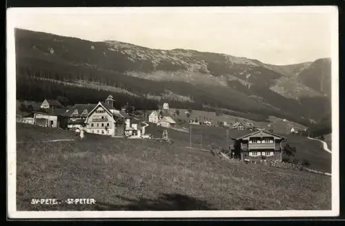 AK Sv-Peter, Panorama mit Hotel Buchberger