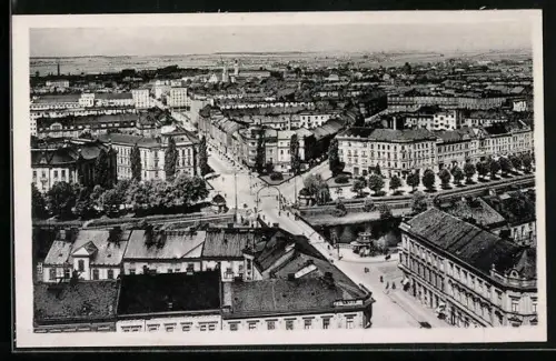 AK Hradec Králové, Panorama mit Strassenpartie