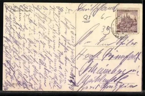 AK Hradec Králové, Strassenpartie mit Kirche